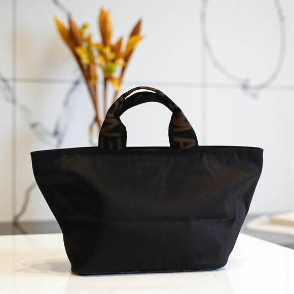 Authentic Fendi Mini Roma Black Canvas Tote Bag Vintage - Picture 2 of 16